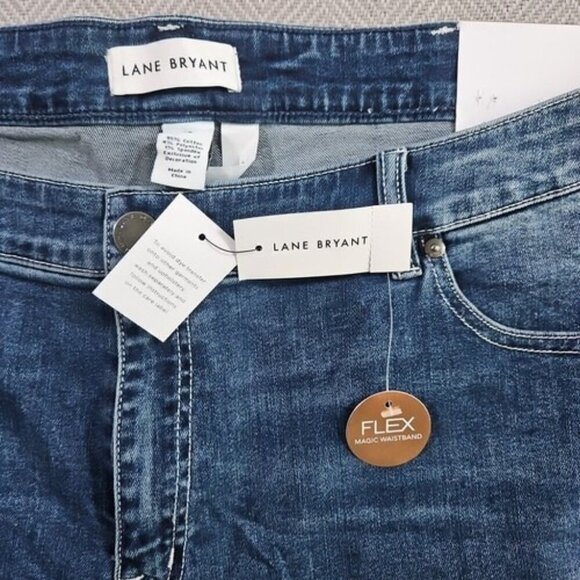 Lane Bryant Jeans 22 Girlfriend Crop Midrise Flex Magic Blue Stretch Denim NWT - Picture 10 of 16